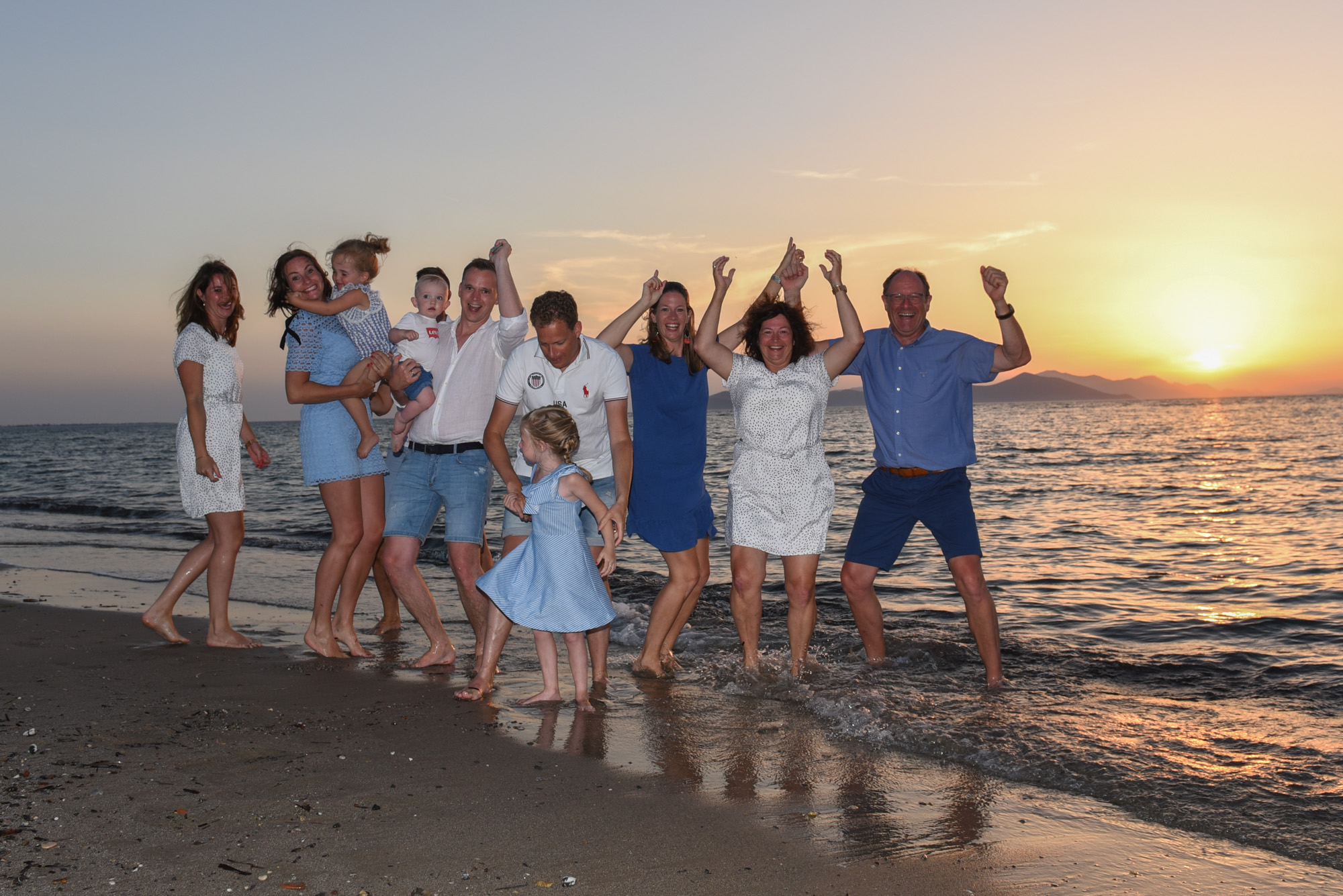 family photo shoot in Kos Greece at the sunset